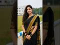 Classic Black Saree with Golden Zari Border 🌸 Stunning Saree Portrait | Desi Sarees