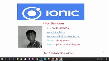 Part 9 radio button in ionic
