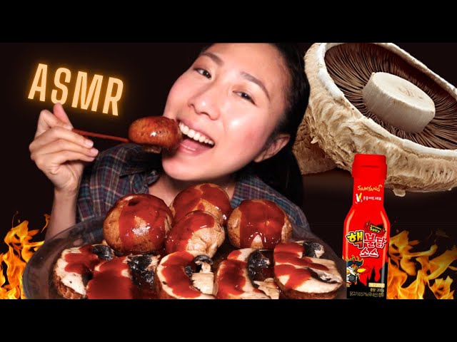 SPICY NUCLEAR FIRE MUSHROOMS ASMR 🍄🌶  MUKBANG Eating Sounds