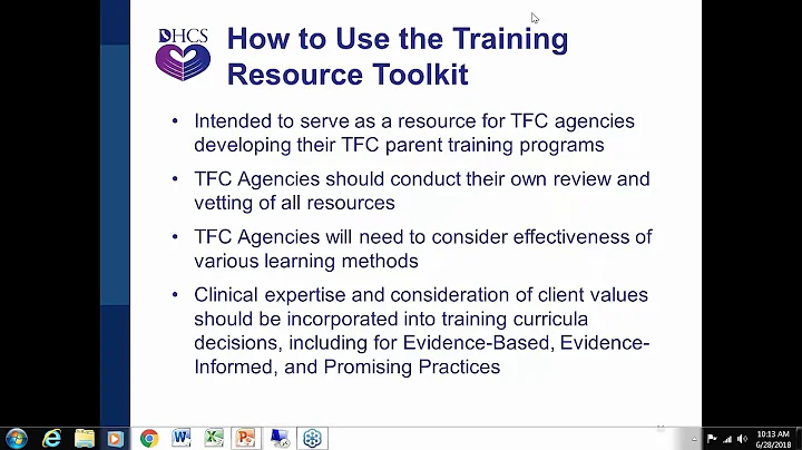 Therapeutic Foster Care (TFC) Training Resource Toolkit Webinar