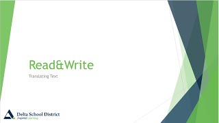 TechTip Tuesday - Read&Write Translation