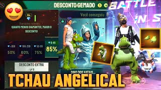 PEGUEI O NOVO DINO - EVENTO DESCONTO GEMADO FREE FIRE (Montando no Dinossauro)