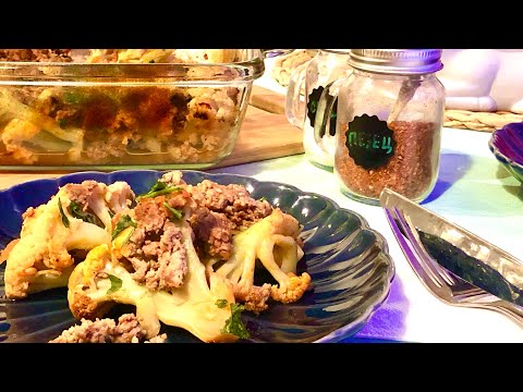 Cauliflower 🥦 without boiling with minced meat in the oven