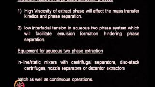 ⁣Mod-01 Lec-19 Liquid-Liquid extraction (continued)