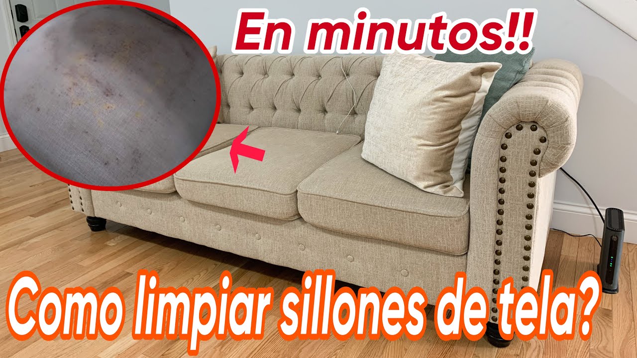 COMO LIMPIAR SILLONES DE TELA EN CASA!! FACIL Y RAPIDO YouTube