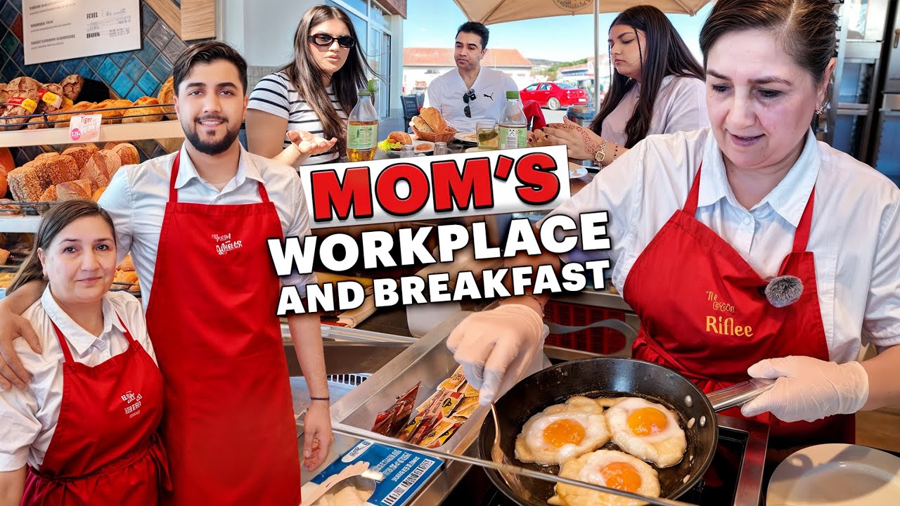 Mom's Workplace and Breakfast | جای کار مادر جان و دعوت به صبحانه توسط مادرجان | Vlog 28