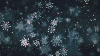 Christmas Background Loop Dark Blue with snowflakes