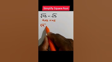 How to simplify square root? #squareroot #simplification #simplify #maths #students