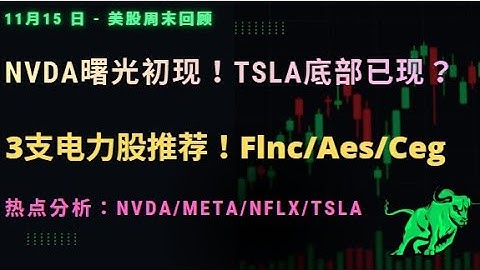 Tsla底部已现？ Nvda曙光初现！3支电力股推荐: Flnc/Aes/Ceg 热点分析：Nvda/meta/nflx/Tsla#tesla #nvda #meta #nflx #ceg #大盘分析