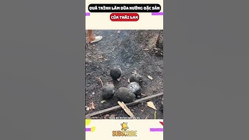 Quá trình làm đặc sản dừa nướng ở Thái Lan