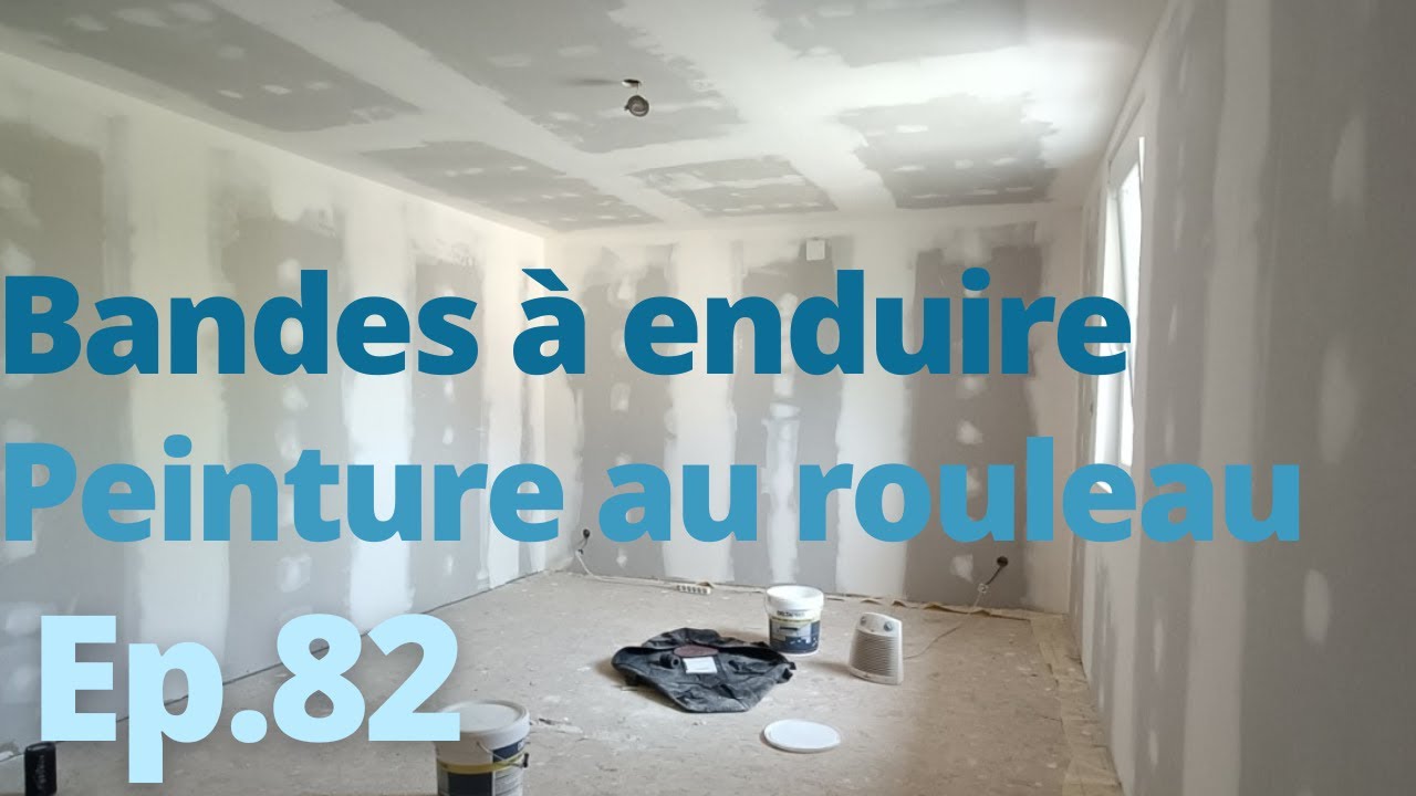 Ep 82 On fait les bandes à enduire & peinture au rouleau sous la mezzanine.
