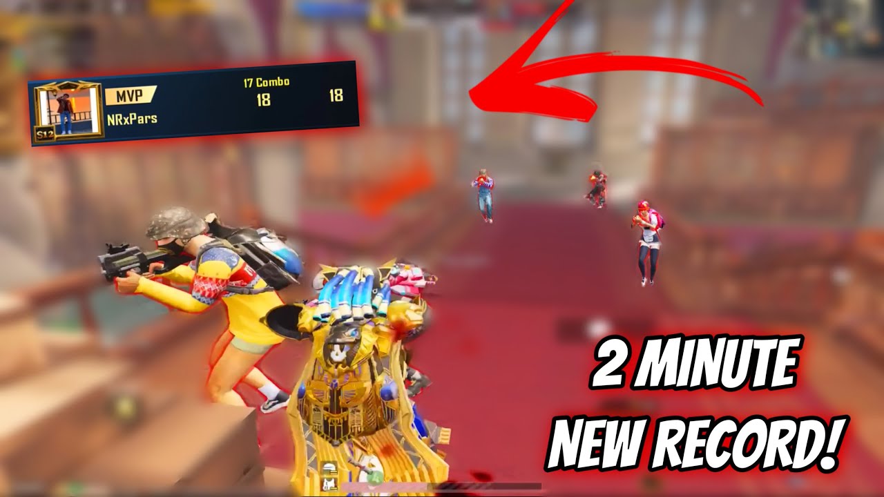New RECORD!!!😱| 2 MINUTE 18 COMBO in GUN GAME🔥Pubg Mobile