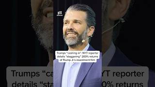 Trumps 'cashing in': NYT reporter details 'staggering' 200% returns of Trump Jr.'s investment firm