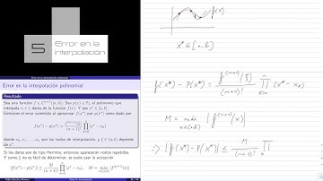 Lección: Error en la interpolación
