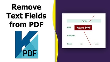 How to remove a fillable field from PDF using Kofax Power PDF