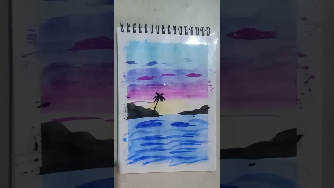easy landscape painting 🌴🌴✨