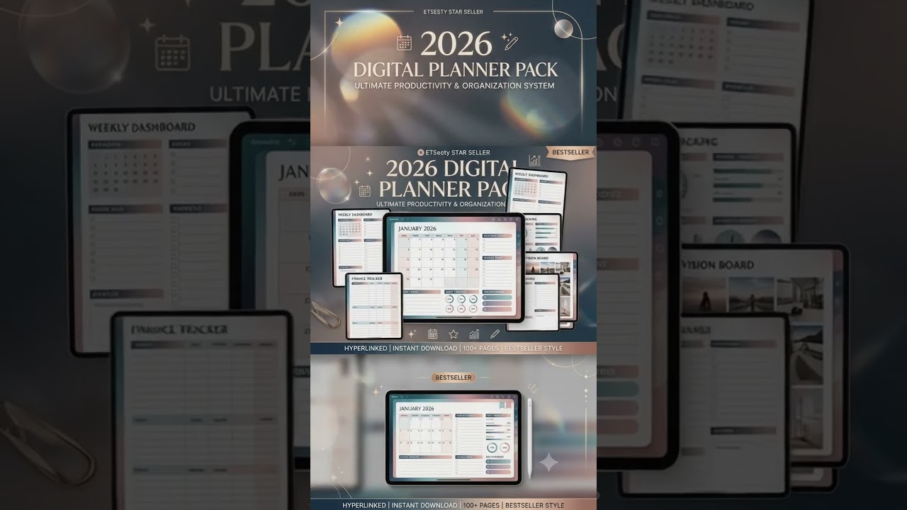 Stop Designing! Resell These 2026 Digital Planners for 100% Profit 💰 #digitalplanner #passiveincome