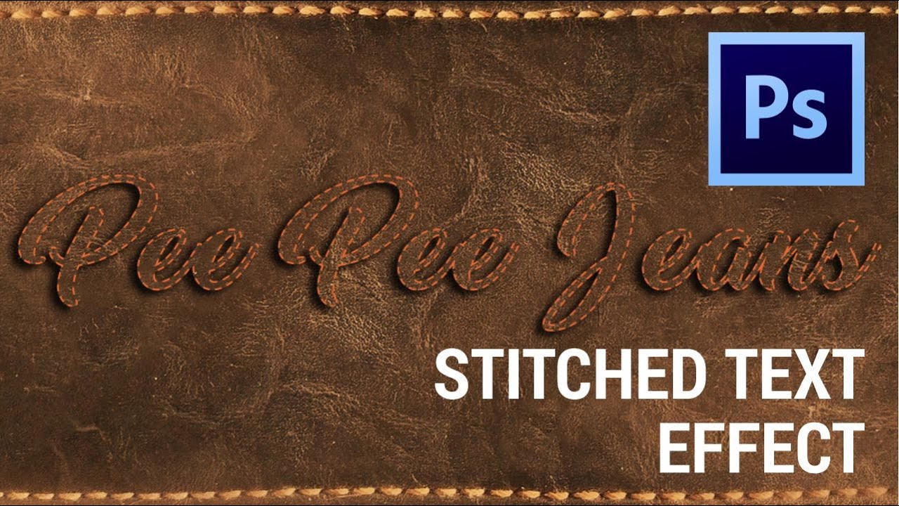 Photoshop Tutorial - Stitched Text Effect