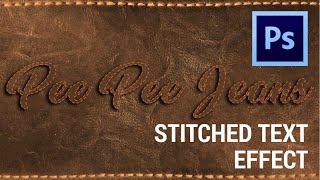 Photoshop Tutorial - Stitched Text Effect