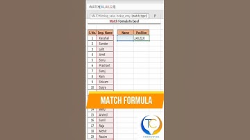 Match Formula #excel #shorts #viral #exceltips #exceltutorial #shortvideo
