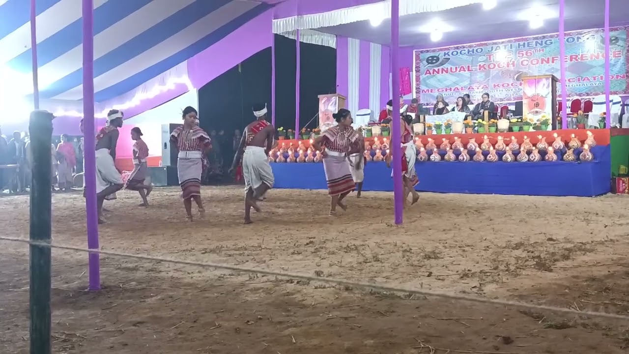 Borkona wangnan koch dance Belbari koch conference #borkona