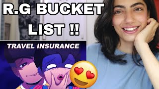 @RGBucketList &#39;TRAVEL INSURANCE! ft. Pantar Log convos! @KirtiChow @RIYAGOGOI @Swasti1&#39; Reaction