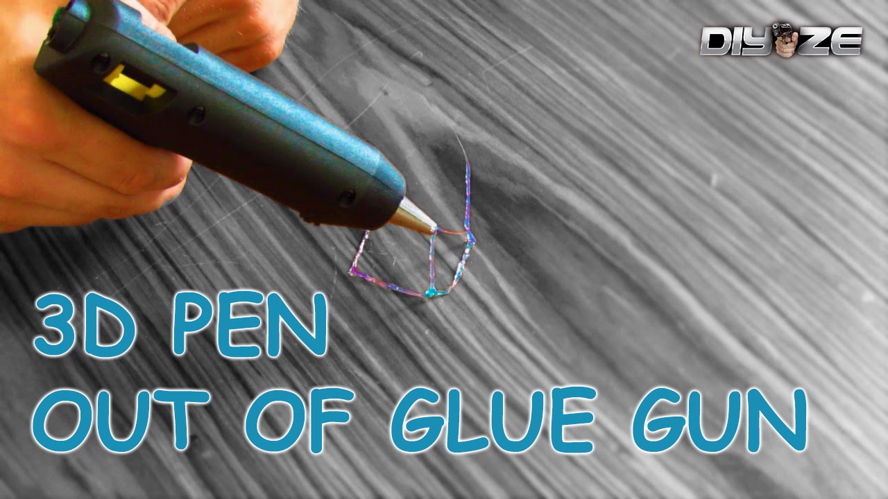 how to make 3D PEN out of glue gun - YouTube.