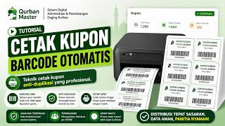 Tutorial Cetak Kupon Barcode Otomatis | Qurban Master