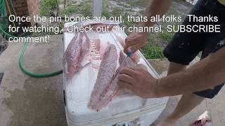 How to cut redfish SUPER EASY scales still on, perfect filets!