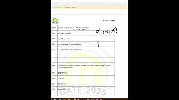 GATE Life Sciences 2025 Complete Solution Analysis 21 | Answer Key & Tricks #GATELS2025