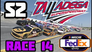 NASCAR iRacing FedEx Xfinity Series S2 R14 Talladega Playoff Race LIVE