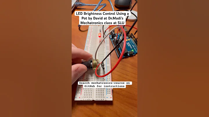 LED Brightness Control Using Potentiometer #mechatronics
