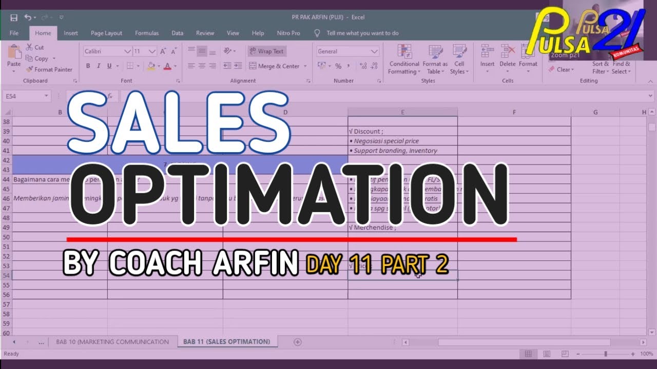 Sales Optimization Strategies