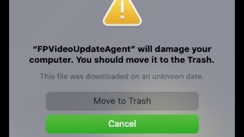 "FPVideoUpdateAgent will damage your computer" pop-up alert (removal video).