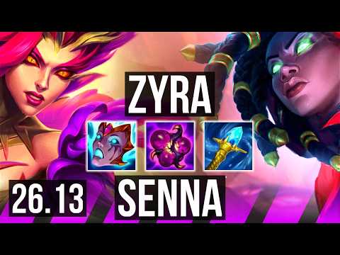 ZYRA & Ashe vs SENNA & Jhin (SUP) | NA Master | 26.13