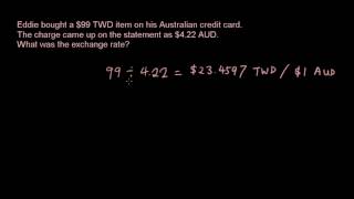 Calculating exchange rates