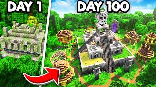 I Spent 100 Days TRANSFORMING A Jungle Temple In Minecraft Hardcore!