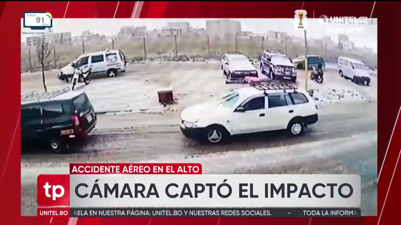 Sale a la luz el video del momento exacto del accidente del avión en El Alto