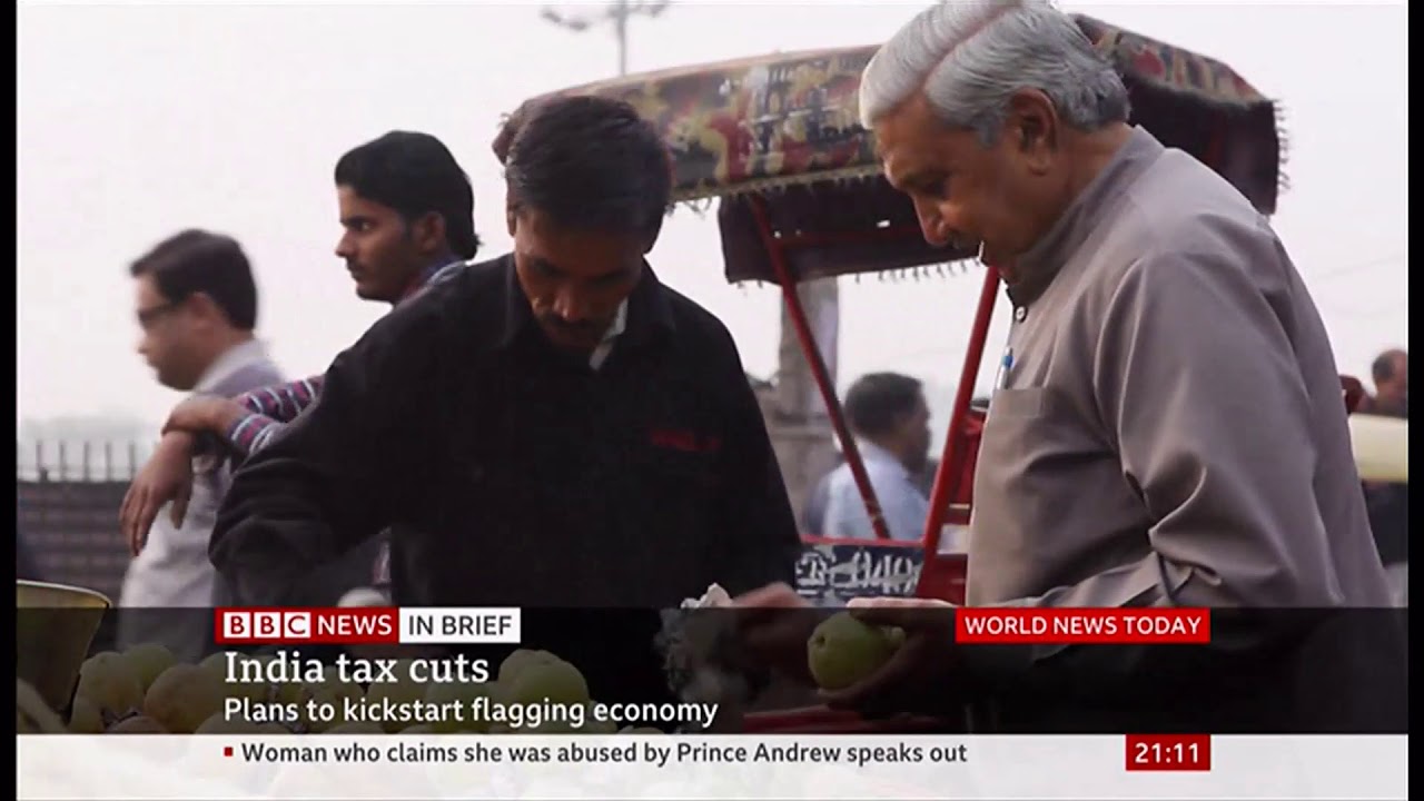 Corporate tax cuts to boost economy (India) - BBC News - 20th September 2019