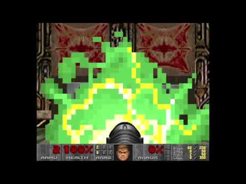 Half-adder circuit implemented in DOOM