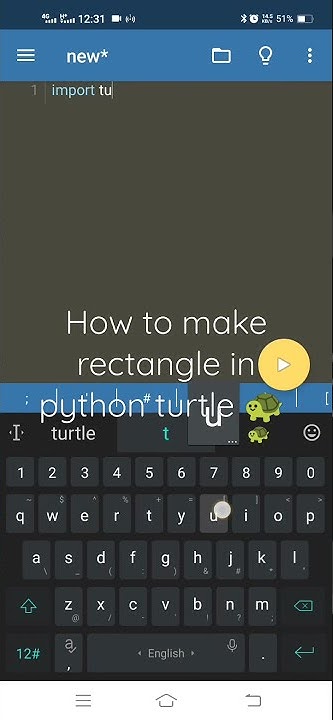 How to make rectangle in python turtle 🐢 #shorts #python #pythonturtle ...