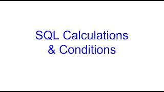 Calculations and Conditions in SQL | Learn SQL from Scratch 11 | Kovolff
