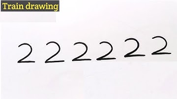 How To Draw A Train From Number 22 22 22 | How To Make Train Drawing Easy Step By Step |Easy Drawing