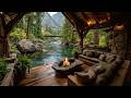 A Rustic Cabin Porch By The Water Gentle Birds And Soft Campfire Sounds 