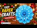 How to Make a 3D Paper Snowflakes ✂️ Easy Paper Cutting Design Crafts Tutorial