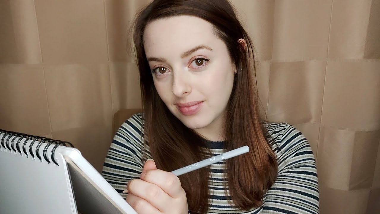 ASMR | Drawing You | [lofi, whispers, personal attention, roleplay, paper, sketch, markers, pencils]