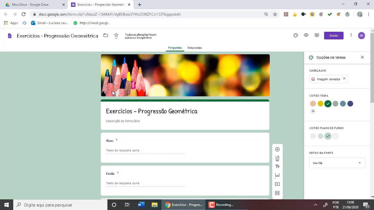 Criando atividades e avaliações online - Tutorial Google forms para ...