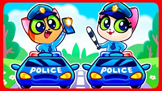 Super Police Car StoryLearn Jobs with KittensKids Cartoon by PurrPurr Stories