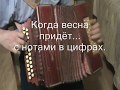 Когда весна придёт... с нотами в цифрах