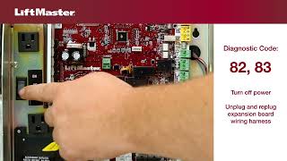 Error Code 82, 83: LiftMaster Communication Fault from Expansion Board Entrapment Protection Devices
